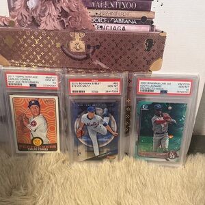🔥PSA 10 Card graded baseball cards bundle of 3